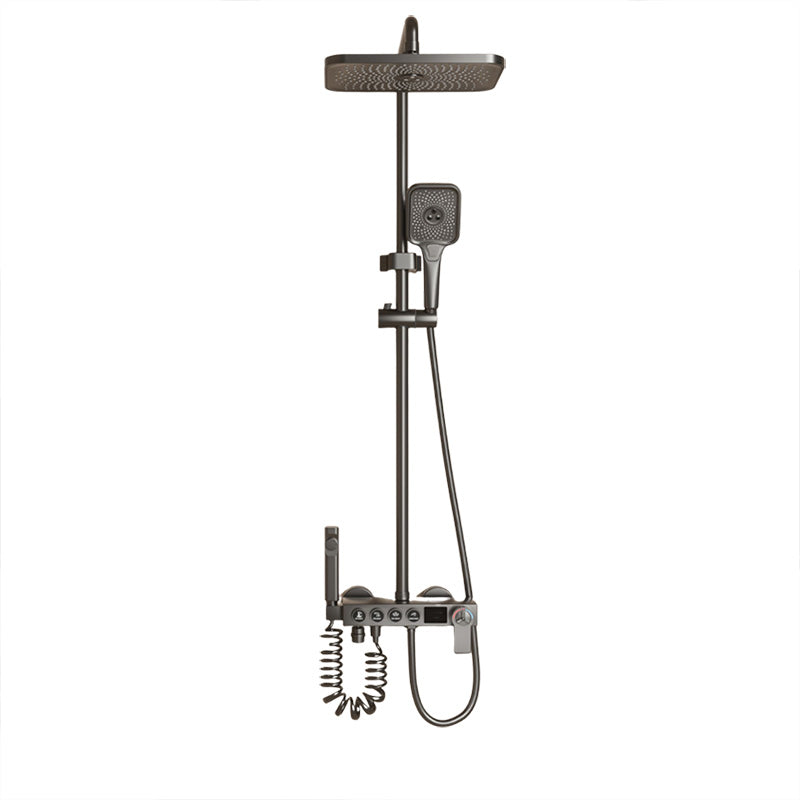 Modern Shower Set Solid Color Valve Included Bath Tub and Shower Head Set Clearhalo 'Bathroom Remodel & Bathroom Fixtures' 'Home Improvement' 'home_improvement' 'home_improvement_shower_faucets' 'Shower Faucets & Systems' 'shower_faucets' 'Showers & Bathtubs Plumbing' 'Showers & Bathtubs' 7157192