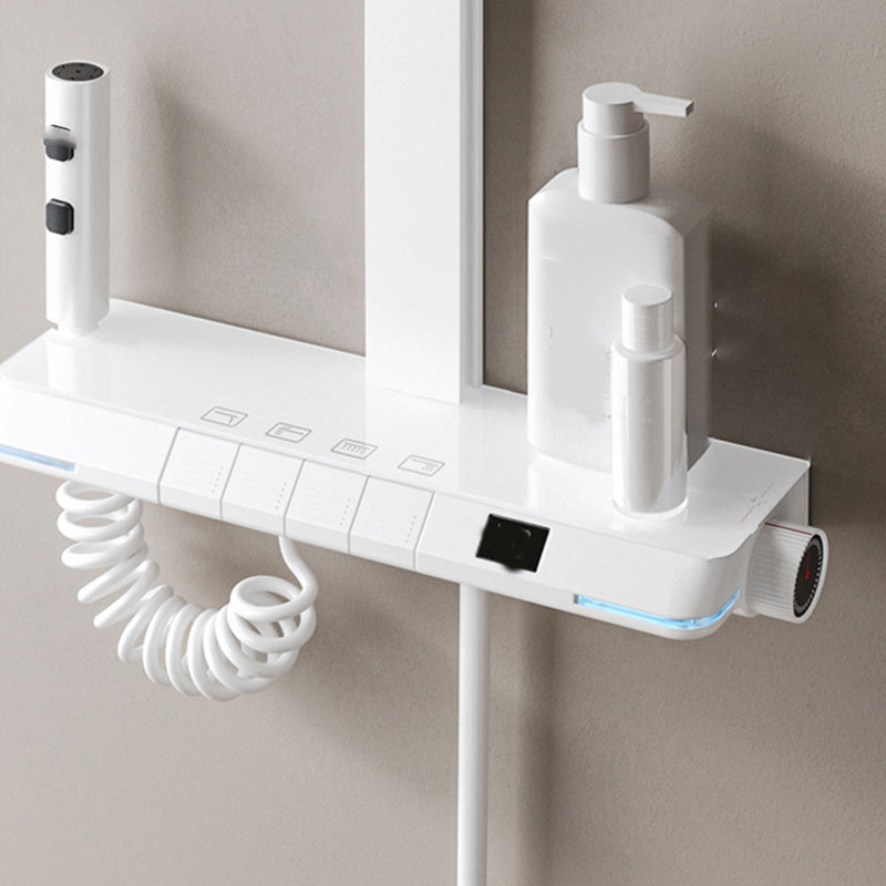 Simplicity Shower Combo Solid Color Valve Included Shower Head Combo Clearhalo 'Bathroom Remodel & Bathroom Fixtures' 'Home Improvement' 'home_improvement' 'home_improvement_shower_faucets' 'Shower Faucets & Systems' 'shower_faucets' 'Showers & Bathtubs Plumbing' 'Showers & Bathtubs' 7157209