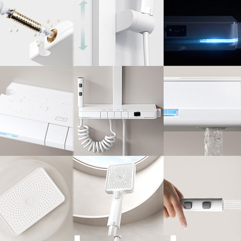 Simplicity Shower Combo Solid Color Valve Included Shower Head Combo Clearhalo 'Bathroom Remodel & Bathroom Fixtures' 'Home Improvement' 'home_improvement' 'home_improvement_shower_faucets' 'Shower Faucets & Systems' 'shower_faucets' 'Showers & Bathtubs Plumbing' 'Showers & Bathtubs' 7157211