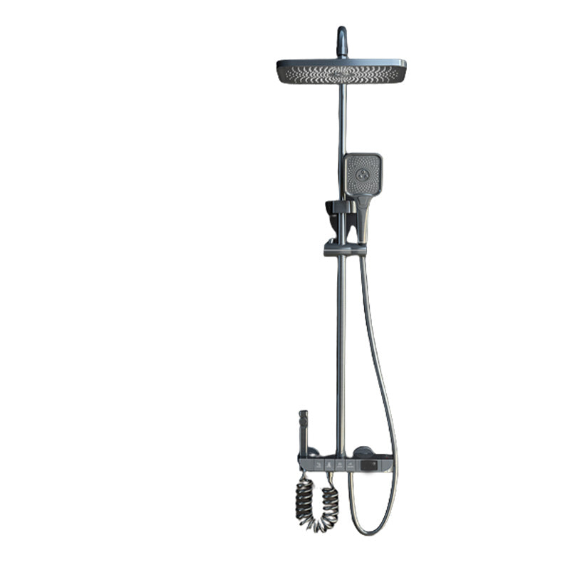 Wall Mount Shower Set Slide Bar Included Adjustable Spray Shower Combo Clearhalo 'Bathroom Remodel & Bathroom Fixtures' 'Home Improvement' 'home_improvement' 'home_improvement_shower_faucets' 'Shower Faucets & Systems' 'shower_faucets' 'Showers & Bathtubs Plumbing' 'Showers & Bathtubs' 7157222