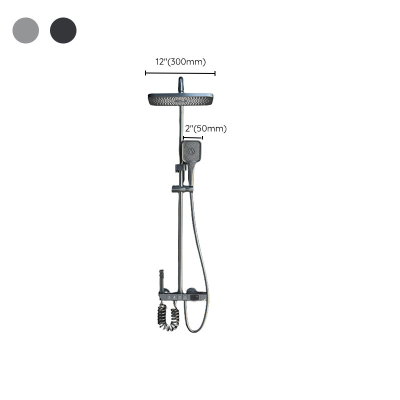 Wall Mount Shower Set Slide Bar Included Adjustable Spray Shower Combo Clearhalo 'Bathroom Remodel & Bathroom Fixtures' 'Home Improvement' 'home_improvement' 'home_improvement_shower_faucets' 'Shower Faucets & Systems' 'shower_faucets' 'Showers & Bathtubs Plumbing' 'Showers & Bathtubs' 7157225