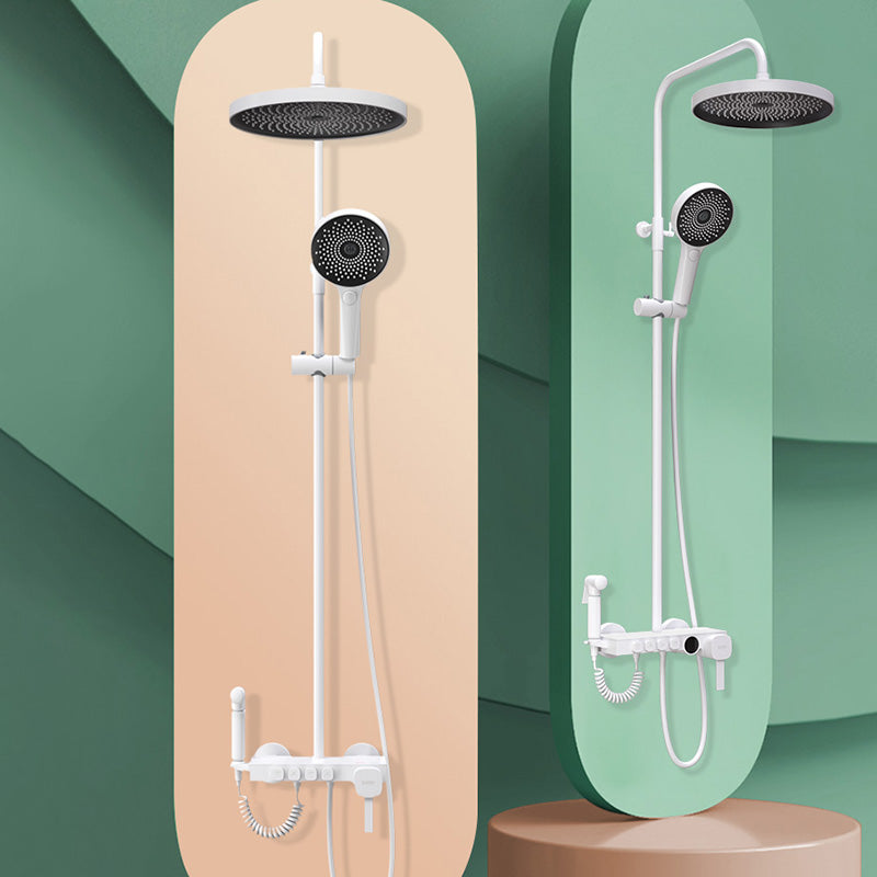 Modern Shower Trim Adjustable Spray Pattern Wall Mounted Shower Combo Clearhalo 'Bathroom Remodel & Bathroom Fixtures' 'Home Improvement' 'home_improvement' 'home_improvement_shower_faucets' 'Shower Faucets & Systems' 'shower_faucets' 'Showers & Bathtubs Plumbing' 'Showers & Bathtubs' 7157226