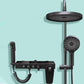 Modern Shower Trim Adjustable Spray Pattern Wall Mounted Shower Combo Black Thermostatic Digital Display Not Included Clearhalo 'Bathroom Remodel & Bathroom Fixtures' 'Home Improvement' 'home_improvement' 'home_improvement_shower_faucets' 'Shower Faucets & Systems' 'shower_faucets' 'Showers & Bathtubs Plumbing' 'Showers & Bathtubs' 7157230