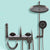 Modern Shower Trim Adjustable Spray Pattern Wall Mounted Shower Combo Grey Temperature Control Digital Display Not Included Clearhalo 'Bathroom Remodel & Bathroom Fixtures' 'Home Improvement' 'home_improvement' 'home_improvement_shower_faucets' 'Shower Faucets & Systems' 'shower_faucets' 'Showers & Bathtubs Plumbing' 'Showers & Bathtubs' 7157237