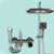 Swivel Shower System Adjustable Spray Pattern Shower Head Combo Gun Grey Clearhalo 'Bathroom Remodel & Bathroom Fixtures' 'Home Improvement' 'home_improvement' 'home_improvement_shower_faucets' 'Shower Faucets & Systems' 'shower_faucets' 'Showers & Bathtubs Plumbing' 'Showers & Bathtubs' 7157246