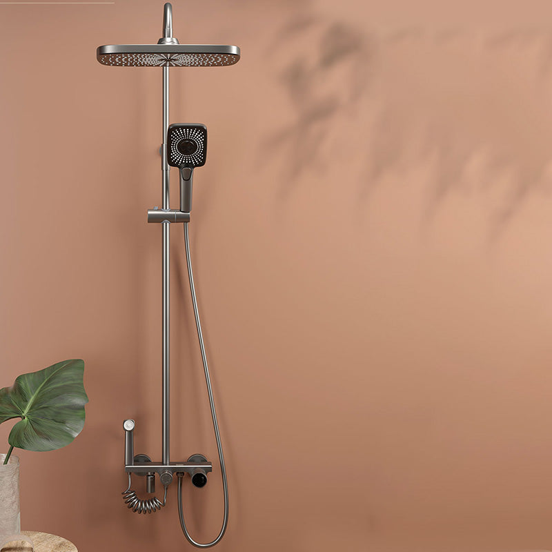 Swivel Shower System Adjustable Spray Pattern Shower Head Combo Clearhalo 'Bathroom Remodel & Bathroom Fixtures' 'Home Improvement' 'home_improvement' 'home_improvement_shower_faucets' 'Shower Faucets & Systems' 'shower_faucets' 'Showers & Bathtubs Plumbing' 'Showers & Bathtubs' 7157247