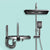 Modern Shower Trim Pure Color Slide Bar Included Shower Combo Chrome Digital Display Not Included Clearhalo 'Bathroom Remodel & Bathroom Fixtures' 'Home Improvement' 'home_improvement' 'home_improvement_shower_faucets' 'Shower Faucets & Systems' 'shower_faucets' 'Showers & Bathtubs Plumbing' 'Showers & Bathtubs' 7157256