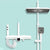 Modern Shower Trim Pure Color Slide Bar Included Shower Combo White Digital Display Not Included Clearhalo 'Bathroom Remodel & Bathroom Fixtures' 'Home Improvement' 'home_improvement' 'home_improvement_shower_faucets' 'Shower Faucets & Systems' 'shower_faucets' 'Showers & Bathtubs Plumbing' 'Showers & Bathtubs' 7157259