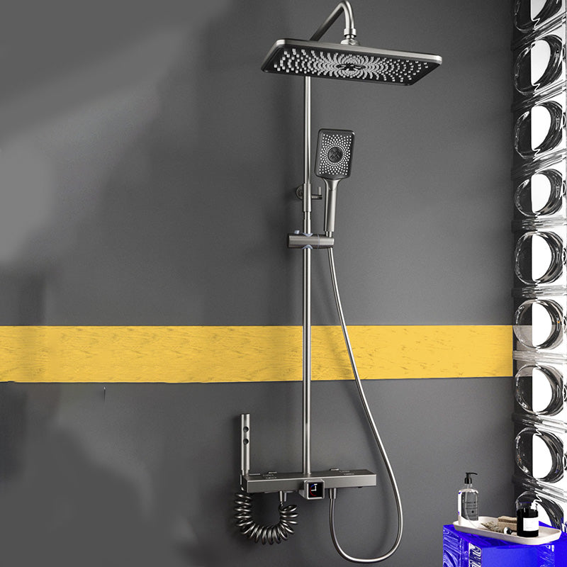 Modern Shower Trim Pure Color Slide Bar Included Shower Combo Clearhalo 'Bathroom Remodel & Bathroom Fixtures' 'Home Improvement' 'home_improvement' 'home_improvement_shower_faucets' 'Shower Faucets & Systems' 'shower_faucets' 'Showers & Bathtubs Plumbing' 'Showers & Bathtubs' 7157260