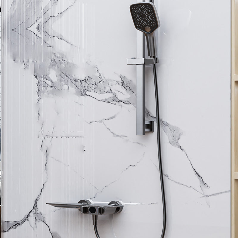 Modern Plain Shower Trim Adjustable Water Flow Wall Mount Shower Head Combo Clearhalo 'Bathroom Remodel & Bathroom Fixtures' 'Home Improvement' 'home_improvement' 'home_improvement_shower_faucets' 'Shower Faucets & Systems' 'shower_faucets' 'Showers & Bathtubs Plumbing' 'Showers & Bathtubs' 7157288
