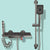Wall Mount Shower Set Solid Color Adjustable Spray Pattern Shower Combo Grey Temperature Control Clearhalo 'Bathroom Remodel & Bathroom Fixtures' 'Home Improvement' 'home_improvement' 'home_improvement_shower_faucets' 'Shower Faucets & Systems' 'shower_faucets' 'Showers & Bathtubs Plumbing' 'Showers & Bathtubs' 7157317