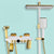 Slide Bar Shower System Adjustable Spray Pattern Shower Head Combo Gold-White Temperature Control Clearhalo 'Bathroom Remodel & Bathroom Fixtures' 'Home Improvement' 'home_improvement' 'home_improvement_shower_faucets' 'Shower Faucets & Systems' 'shower_faucets' 'Showers & Bathtubs Plumbing' 'Showers & Bathtubs' 7157359