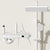 Shower Set Slide Bar Included Pure Color Wall Mounted Shower Head Combo White Clearhalo 'Bathroom Remodel & Bathroom Fixtures' 'Home Improvement' 'home_improvement' 'home_improvement_shower_faucets' 'Shower Faucets & Systems' 'shower_faucets' 'Showers & Bathtubs Plumbing' 'Showers & Bathtubs' 7157375
