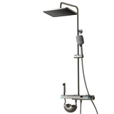 Shower Set Slide Bar Included Pure Color Wall Mounted Shower Head Combo Clearhalo 'Bathroom Remodel & Bathroom Fixtures' 'Home Improvement' 'home_improvement' 'home_improvement_shower_faucets' 'Shower Faucets & Systems' 'shower_faucets' 'Showers & Bathtubs Plumbing' 'Showers & Bathtubs' 7157379