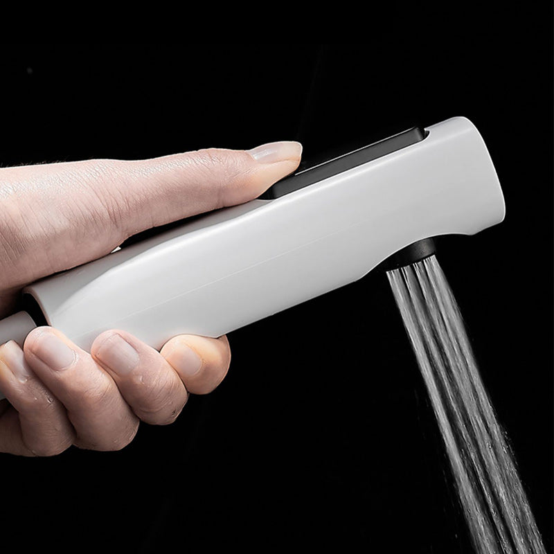 Round Shower Set White Wall Mounted Handshower Lever Handle Shower Hose Swivel Shower Set Clearhalo 'Bathroom Remodel & Bathroom Fixtures' 'Home Improvement' 'home_improvement' 'home_improvement_shower_faucets' 'Shower Faucets & Systems' 'shower_faucets' 'Showers & Bathtubs Plumbing' 'Showers & Bathtubs' 7157507