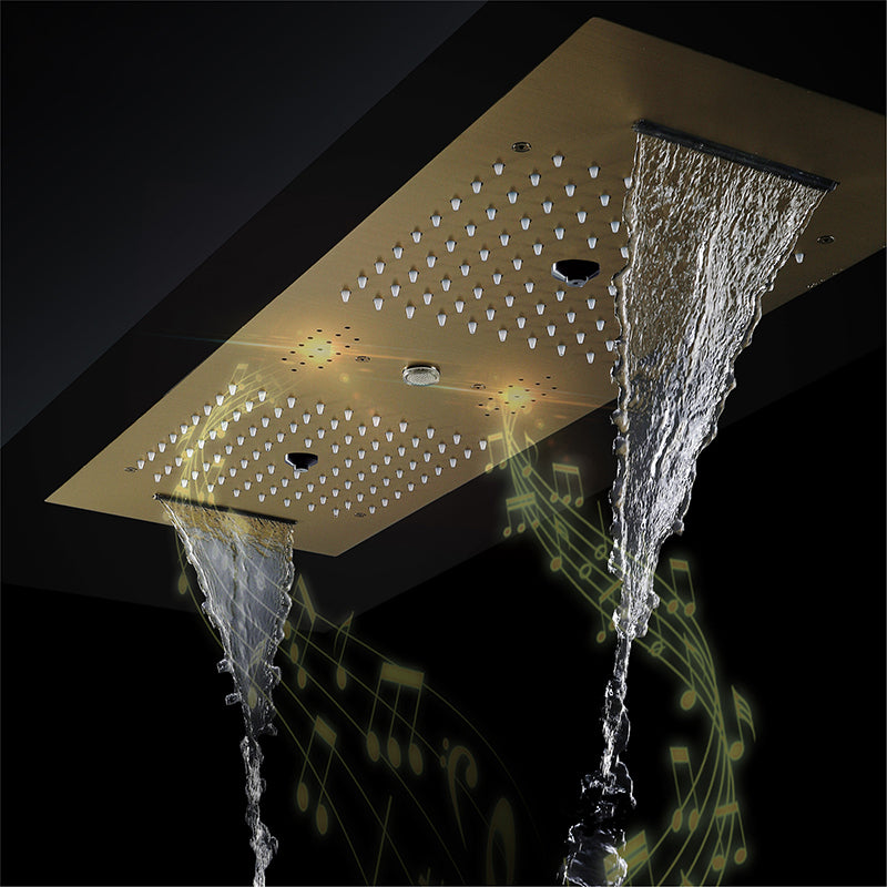 Modern Shower System with Music Playing System Wall Mounted Shower Set ...