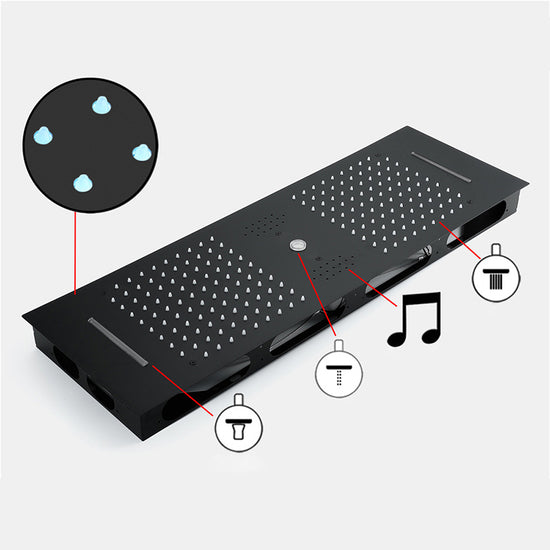 Modern Shower System with Music Playing System Wall Mounted Shower Set ...
