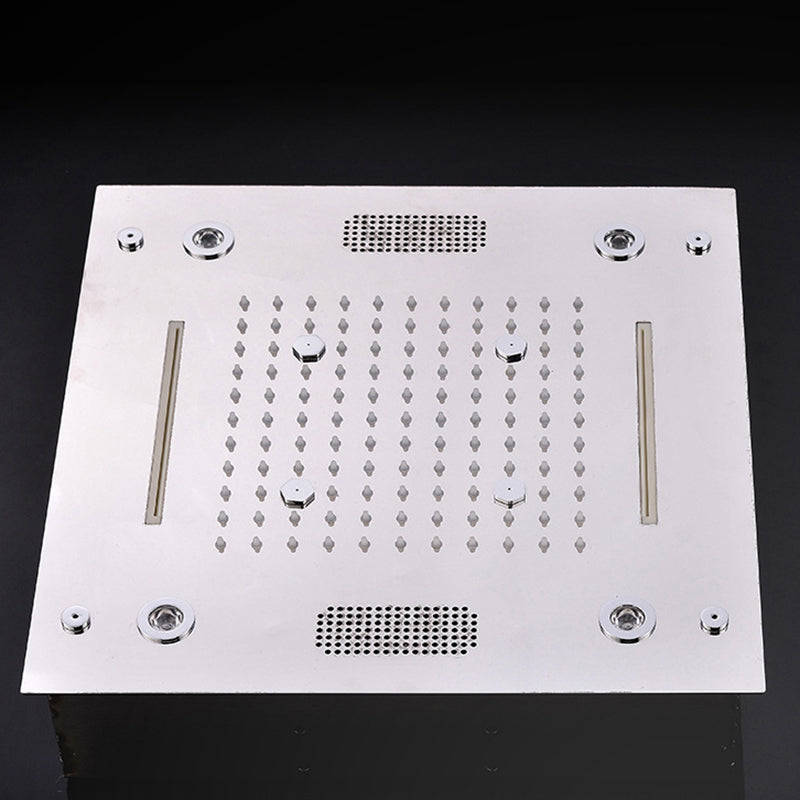 Stainless Steel Shower Set Adjustable Spray Pattern Square Ceiling Mount Shower System 1 Clearhalo 'Bathroom Remodel & Bathroom Fixtures' 'Home Improvement' 'home_improvement' 'home_improvement_shower_faucets' 'Shower Faucets & Systems' 'shower_faucets' 'Showers & Bathtubs Plumbing' 'Showers & Bathtubs' 7157595