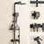 Shower System Rain Handheld Shower Head Wall mounted Adjustable Water Flow Shower System Black Temperature Control Clearhalo 'Bathroom Remodel & Bathroom Fixtures' 'Home Improvement' 'home_improvement' 'home_improvement_shower_faucets' 'Shower Faucets & Systems' 'shower_faucets' 'Showers & Bathtubs Plumbing' 'Showers & Bathtubs' 7157667