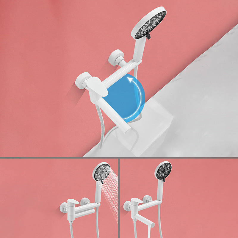 Lever Handle Shower Faucet Single Hand Shower with Shower Hose Clearhalo 'Bathroom Remodel & Bathroom Fixtures' 'Home Improvement' 'home_improvement' 'home_improvement_shower_faucets' 'Shower Faucets & Systems' 'shower_faucets' 'Showers & Bathtubs Plumbing' 'Showers & Bathtubs' 7157676