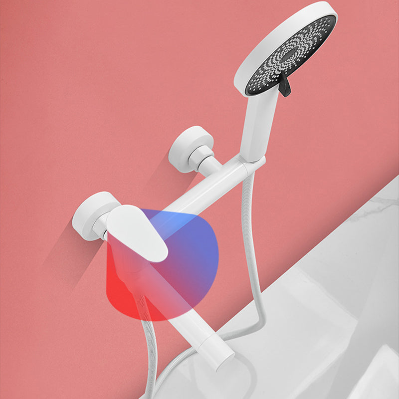 Lever Handle Shower Faucet Single Hand Shower with Shower Hose Clearhalo 'Bathroom Remodel & Bathroom Fixtures' 'Home Improvement' 'home_improvement' 'home_improvement_shower_faucets' 'Shower Faucets & Systems' 'shower_faucets' 'Showers & Bathtubs Plumbing' 'Showers & Bathtubs' 7157689