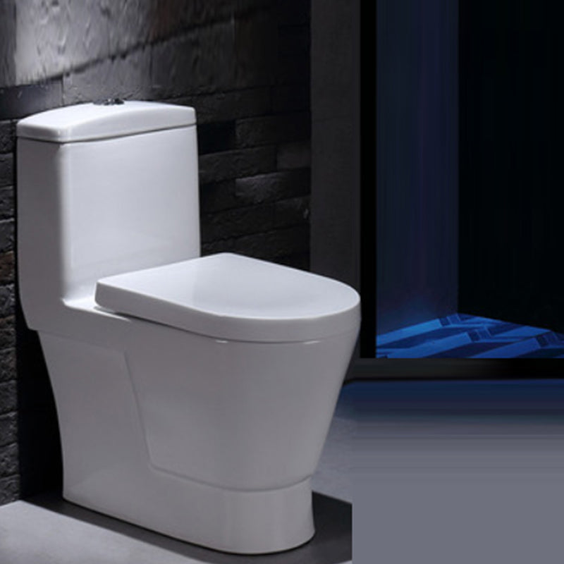 Porcelain Modern Toilet Floor Mounted One Piece Toilet Bowl Toilet 14"L x 26"W x 28"H Clearhalo 'Bathroom Remodel & Bathroom Fixtures' 'Home Improvement' 'home_improvement' 'home_improvement_toilets' 'Toilets & Bidets' 'Toilets' 7158828