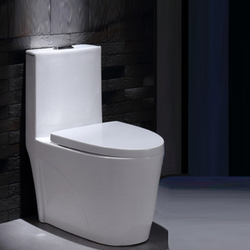 Porcelain Modern Toilet Floor Mounted One Piece Toilet Bowl Toilet 15"L x 26.8"W x 30.7"H Clearhalo 'Bathroom Remodel & Bathroom Fixtures' 'Home Improvement' 'home_improvement' 'home_improvement_toilets' 'Toilets & Bidets' 'Toilets' 7158829