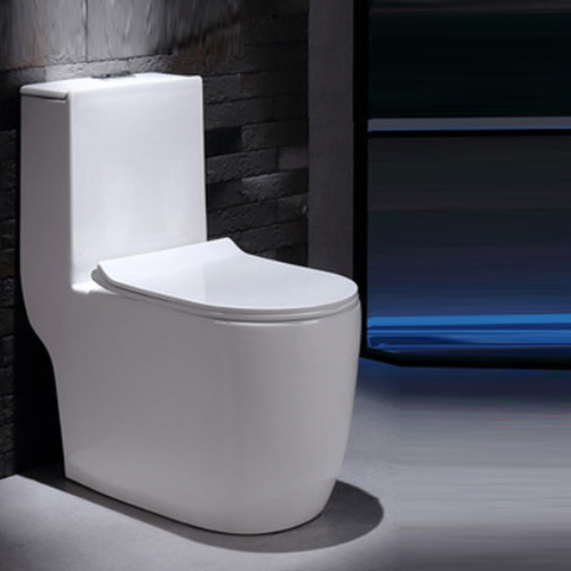 Porcelain Modern Toilet Floor Mounted One Piece Toilet Bowl Toilet 15"L x 27"W x 31"H Clearhalo 'Bathroom Remodel & Bathroom Fixtures' 'Home Improvement' 'home_improvement' 'home_improvement_toilets' 'Toilets & Bidets' 'Toilets' 7158833