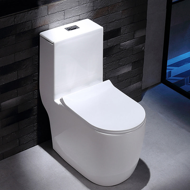 Porcelain Modern Toilet Floor Mounted One Piece Toilet Bowl Toilet Clearhalo 'Bathroom Remodel & Bathroom Fixtures' 'Home Improvement' 'home_improvement' 'home_improvement_toilets' 'Toilets & Bidets' 'Toilets' 7158834