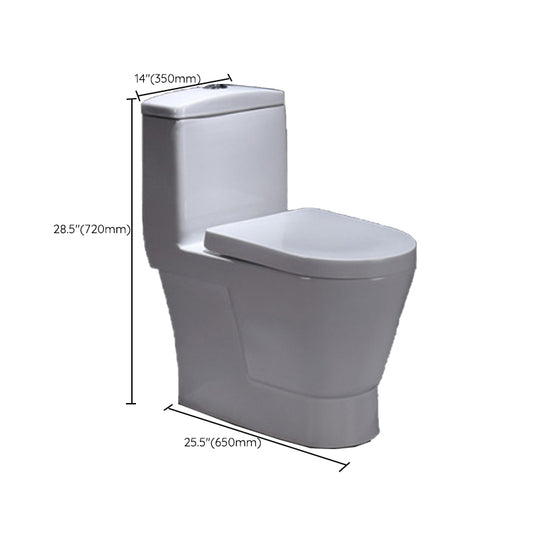 Porcelain Modern Toilet Floor Mounted One Piece Toilet Bowl Toilet Clearhalo 'Bathroom Remodel & Bathroom Fixtures' 'Home Improvement' 'home_improvement' 'home_improvement_toilets' 'Toilets & Bidets' 'Toilets' 7158841