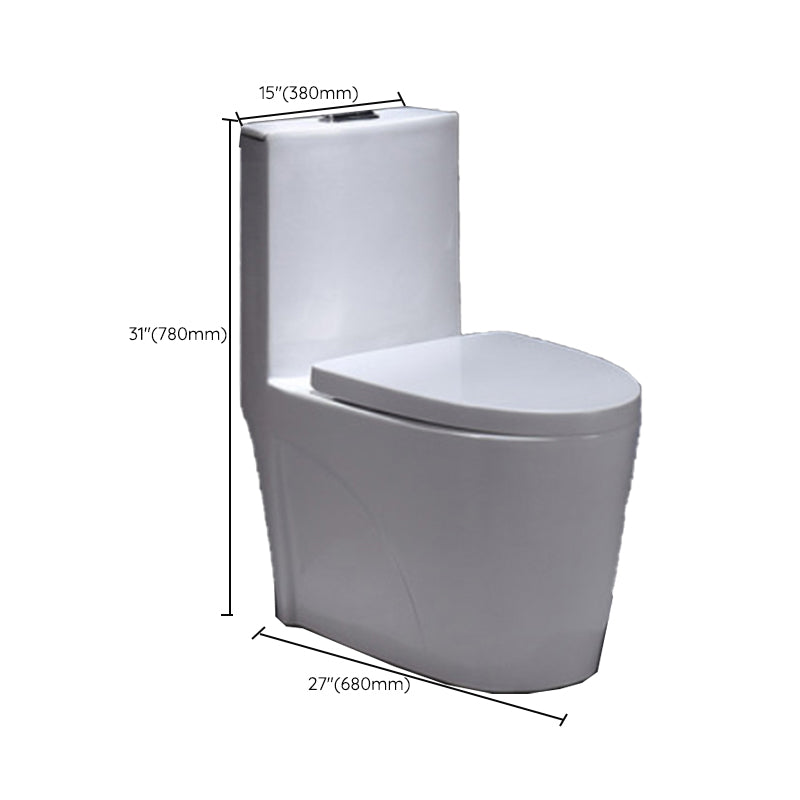 Porcelain Modern Toilet Floor Mounted One Piece Toilet Bowl Toilet Clearhalo 'Bathroom Remodel & Bathroom Fixtures' 'Home Improvement' 'home_improvement' 'home_improvement_toilets' 'Toilets & Bidets' 'Toilets' 7158842
