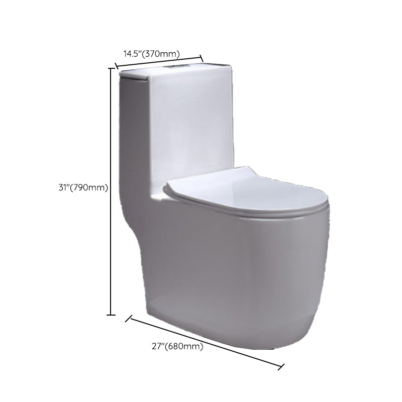 Porcelain Modern Toilet Floor Mounted One Piece Toilet Bowl Toilet Clearhalo 'Bathroom Remodel & Bathroom Fixtures' 'Home Improvement' 'home_improvement' 'home_improvement_toilets' 'Toilets & Bidets' 'Toilets' 7158844