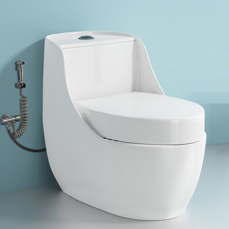 Siphon Jet Porcelain Modern Toilet All In One Floor Mounted Toilet Toilet with Sprayer Clearhalo 'Bathroom Remodel & Bathroom Fixtures' 'Home Improvement' 'home_improvement' 'home_improvement_toilets' 'Toilets & Bidets' 'Toilets' 7158858