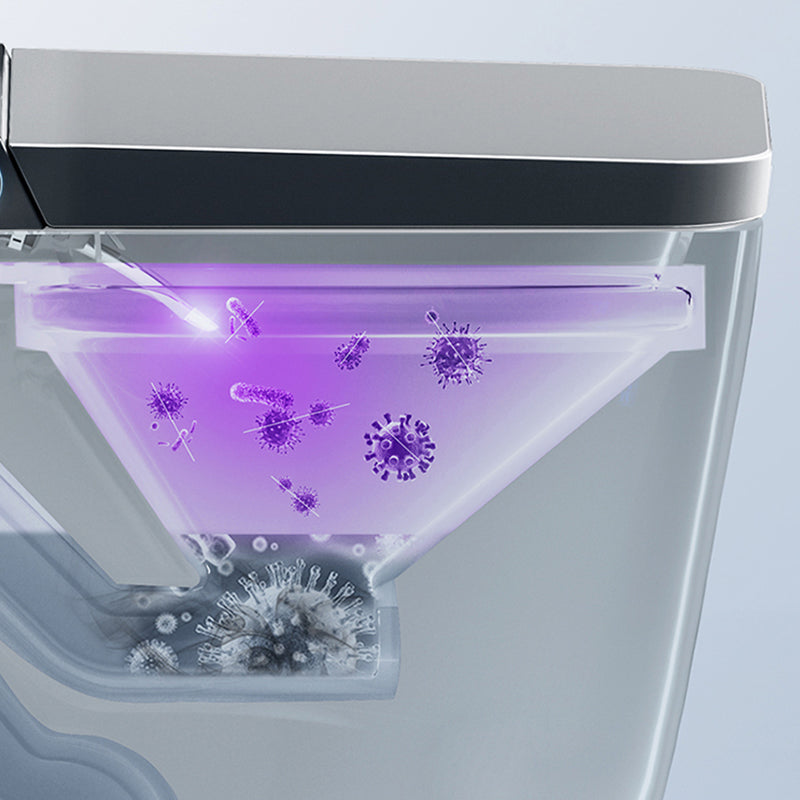 Modern Floor Mount Flush Toilet Siphon Jet Urine Toilet with Heated Seat for Bathroom Clearhalo 'Bathroom Remodel & Bathroom Fixtures' 'Home Improvement' 'home_improvement' 'home_improvement_toilets' 'Toilets & Bidets' 'Toilets' 7158877