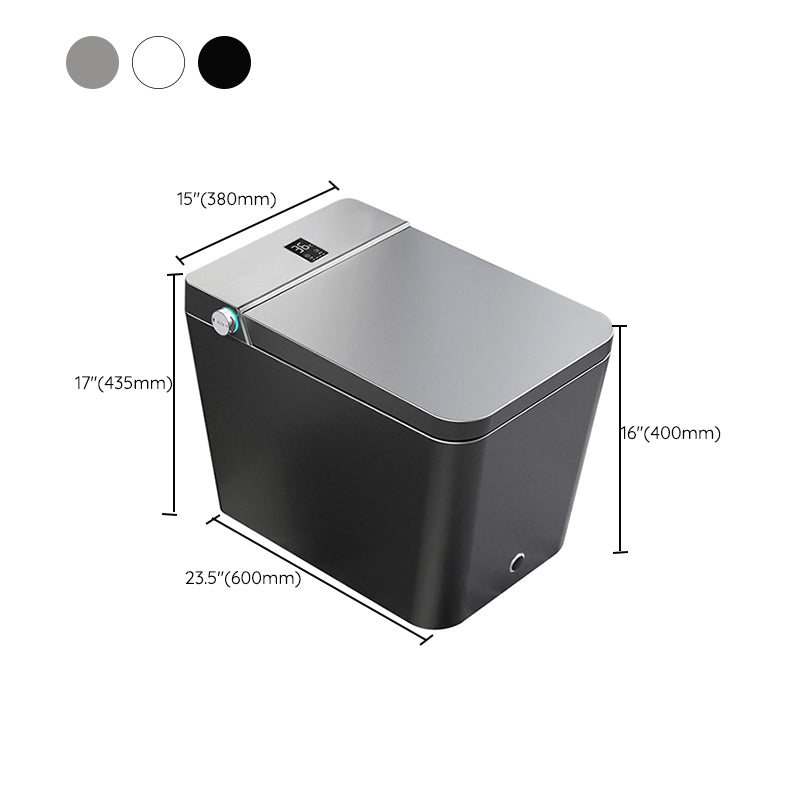 Modern Floor Mount Flush Toilet Siphon Jet Urine Toilet with Heated Seat for Bathroom Clearhalo 'Bathroom Remodel & Bathroom Fixtures' 'Home Improvement' 'home_improvement' 'home_improvement_toilets' 'Toilets & Bidets' 'Toilets' 7158882