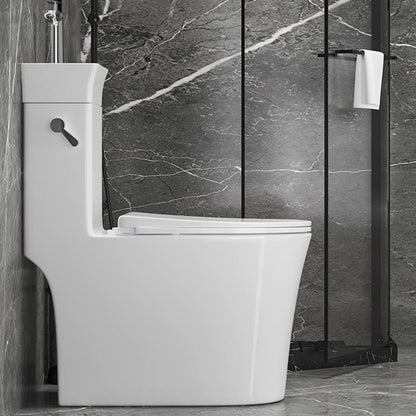 All In One Floor Mounted Toilet Siphon Jet Porcelain Modern Toilet Bowl White Toilet with Sprayer 12" Clearhalo 'Bathroom Remodel & Bathroom Fixtures' 'Home Improvement' 'home_improvement' 'home_improvement_toilets' 'Toilets & Bidets' 'Toilets' 7158885