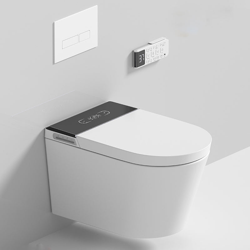 Wall Mount Modern Flush Toilet Porcelain Single Flush Toilet Bowl Foot Touch Flush (Standard Configuration) Toilet with High Tanker Clearhalo 'Bathroom Remodel & Bathroom Fixtures' 'Home Improvement' 'home_improvement' 'home_improvement_toilets' 'Toilets & Bidets' 'Toilets' 7158895