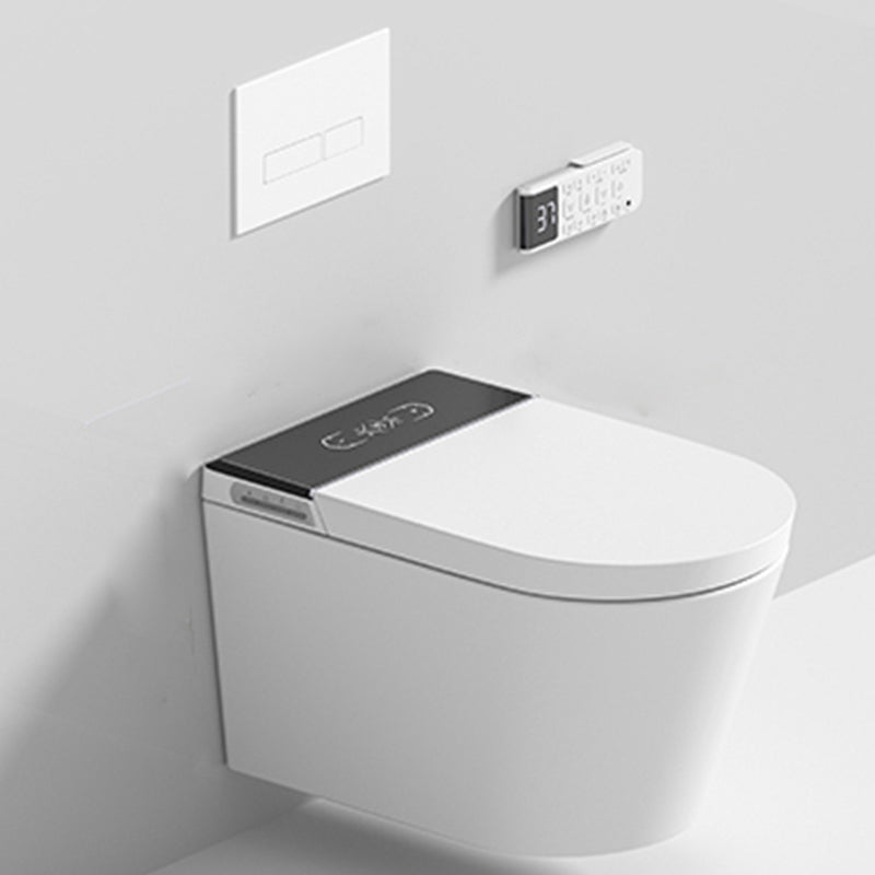Wall Mount Modern Flush Toilet Porcelain Single Flush Toilet Bowl Voice Control (Upgrading) Clearhalo 'Bathroom Remodel & Bathroom Fixtures' 'Home Improvement' 'home_improvement' 'home_improvement_toilets' 'Toilets & Bidets' 'Toilets' 7158896