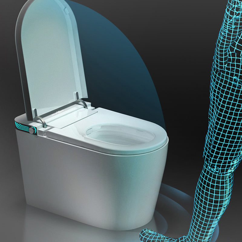Modern Floor Mounted Flush Toilet Siphon Jet Toilet Bowl with Slow Close Seat for Washroom Clearhalo 'Bathroom Remodel & Bathroom Fixtures' 'Home Improvement' 'home_improvement' 'home_improvement_toilets' 'Toilets & Bidets' 'Toilets' 7158917