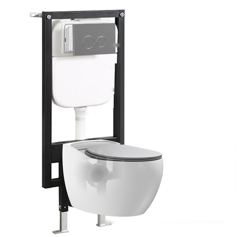 Wall Mount Modern Flush Toilet Porcelain Single Flush Toilet Clearhalo 'Bathroom Remodel & Bathroom Fixtures' 'Home Improvement' 'home_improvement' 'home_improvement_toilets' 'Toilets & Bidets' 'Toilets' 7158953