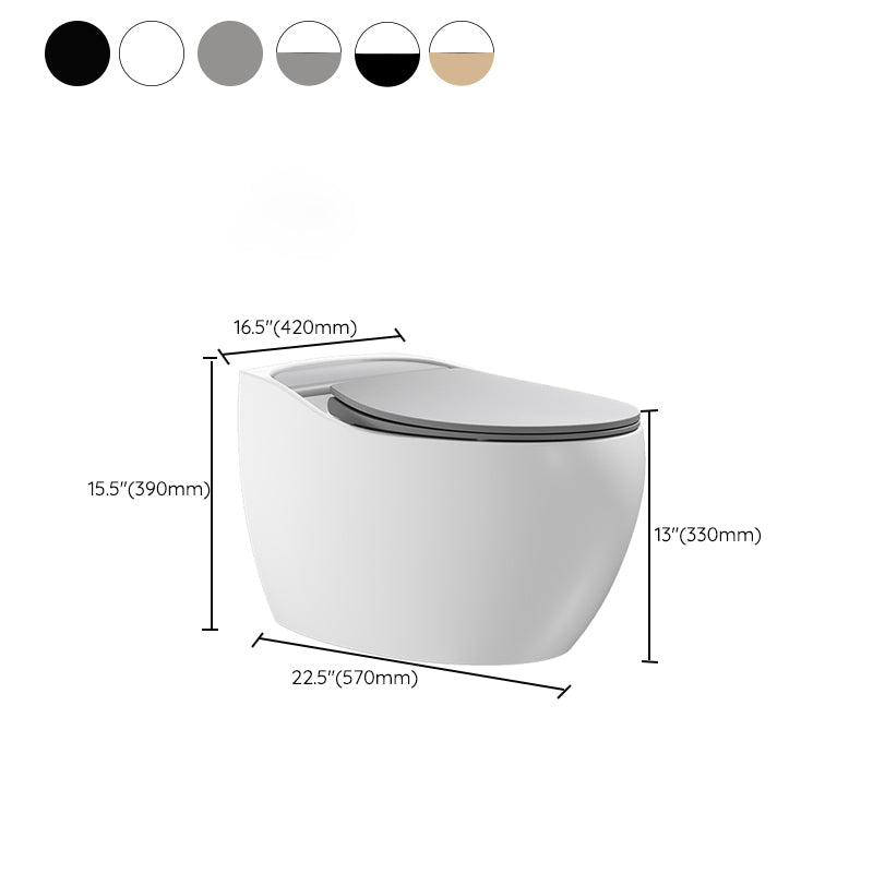 Wall Mount Modern Flush Toilet Porcelain Single Flush Toilet Clearhalo 'Bathroom Remodel & Bathroom Fixtures' 'Home Improvement' 'home_improvement' 'home_improvement_toilets' 'Toilets & Bidets' 'Toilets' 7158955