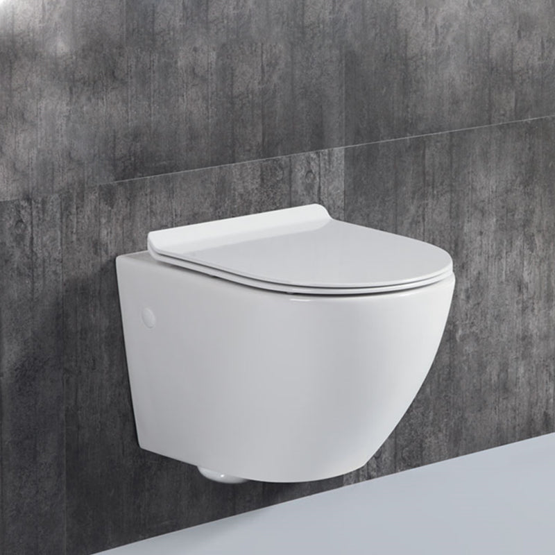 Modern Wall Mount Toilet White Toilet Bowl with Seat for Washroom Clearhalo 'Bathroom Remodel & Bathroom Fixtures' 'Home Improvement' 'home_improvement' 'home_improvement_toilets' 'Toilets & Bidets' 'Toilets' 7158958