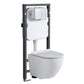 Modern Wall Mount Toilet White Toilet Bowl with Seat for Washroom 14"L x 19"W x 12"H Toilet with High Tanker Clearhalo 'Bathroom Remodel & Bathroom Fixtures' 'Home Improvement' 'home_improvement' 'home_improvement_toilets' 'Toilets & Bidets' 'Toilets' 7158959