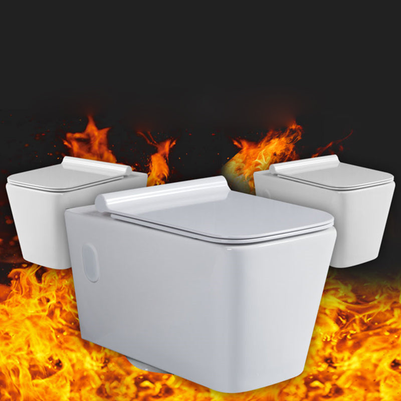Modern Wall Mount Toilet White Toilet Bowl with Seat for Washroom Clearhalo 'Bathroom Remodel & Bathroom Fixtures' 'Home Improvement' 'home_improvement' 'home_improvement_toilets' 'Toilets & Bidets' 'Toilets' 7158972