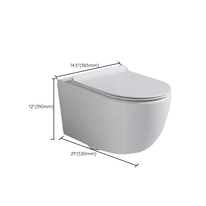 Modern Wall Mount Toilet White Toilet Bowl with Seat for Washroom Clearhalo 'Bathroom Remodel & Bathroom Fixtures' 'Home Improvement' 'home_improvement' 'home_improvement_toilets' 'Toilets & Bidets' 'Toilets' 7158982