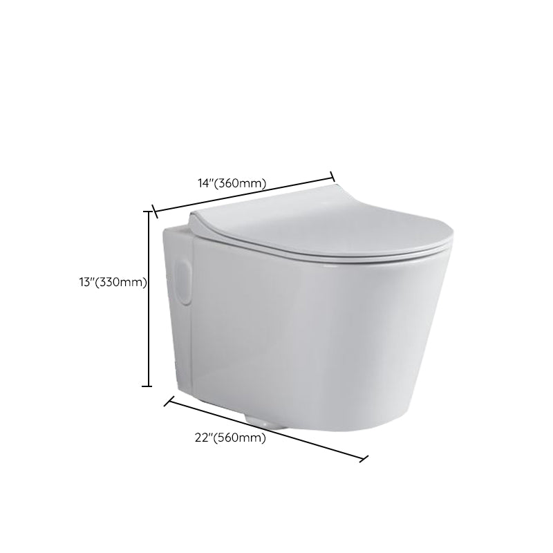 Modern Wall Mount Toilet White Toilet Bowl with Seat for Washroom Clearhalo 'Bathroom Remodel & Bathroom Fixtures' 'Home Improvement' 'home_improvement' 'home_improvement_toilets' 'Toilets & Bidets' 'Toilets' 7158985