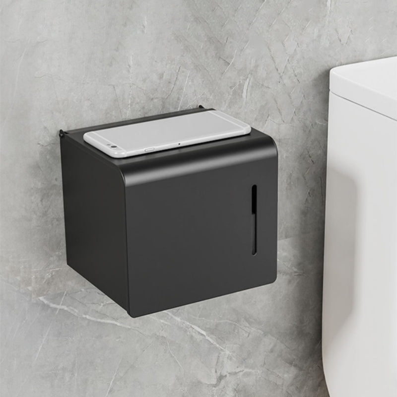 Modern Bathroom Accessory Kit Black Paper Holder Bath Shelf Bath Hardware Set Clearhalo 'Bathroom Hardware Sets' 'Bathroom Hardware' 'Bathroom Remodel & Bathroom Fixtures' 'bathroom_hardware_sets' 'Home Improvement' 'home_improvement' 'home_improvement_bathroom_hardware_sets' 7159212