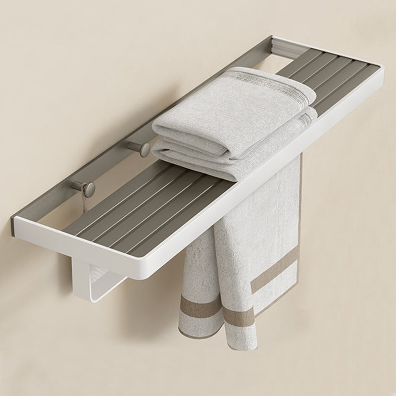 Modern Bath Hardware Set Paper Holder Towel Bar Bathroom Accessory Kit White Gray Towel Rack Clearhalo 'Bathroom Hardware Sets' 'Bathroom Hardware' 'Bathroom Remodel & Bathroom Fixtures' 'bathroom_hardware_sets' 'Home Improvement' 'home_improvement' 'home_improvement_bathroom_hardware_sets' 7159266