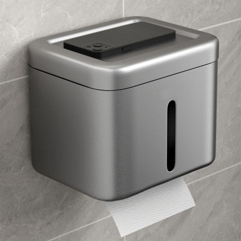 Modern Grey Bath Hardware Set Towel Bar Paper Holder Bathroom Accessory Kit Clearhalo 'Bathroom Hardware Sets' 'Bathroom Hardware' 'Bathroom Remodel & Bathroom Fixtures' 'bathroom_hardware_sets' 'Home Improvement' 'home_improvement' 'home_improvement_bathroom_hardware_sets' 7159295