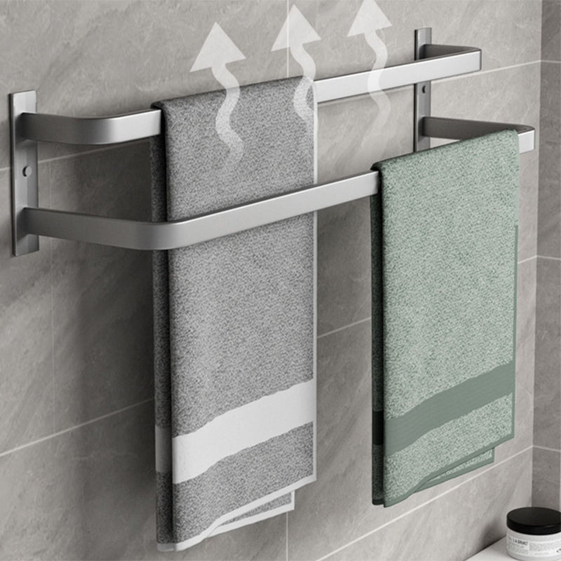 Modern Grey Bath Hardware Set Towel Bar Paper Holder Bathroom Accessory Kit Clearhalo 'Bathroom Hardware Sets' 'Bathroom Hardware' 'Bathroom Remodel & Bathroom Fixtures' 'bathroom_hardware_sets' 'Home Improvement' 'home_improvement' 'home_improvement_bathroom_hardware_sets' 7159299